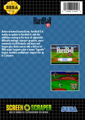 HardBall '95 (USA) box cover back